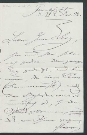 Brief an Martin Levy : 28.12.1888