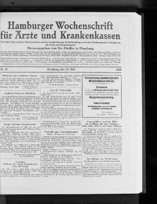 Leipziger Verband der Ärzte Deutschlands Gau Hamburg