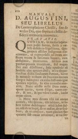 212-257, Manuale D. Augustini, Seu Libellus ...