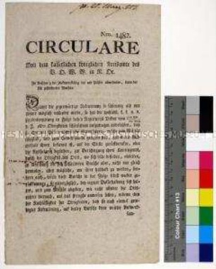 Zirkular des Kreisamtes St. Pölten mit der Bekanntgabe des Appellationsgerichts über Begrenzung der Anzeigepflicht schweren Straftaten; Sankt Pölten, 11. Febr. 1809