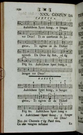 XXX. Canzun Da Tschunqueismas