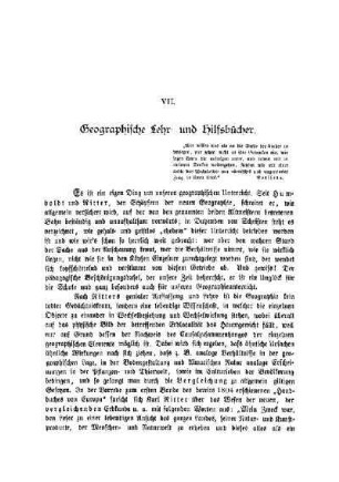 VII. Geographische Lehr- und Hilfsbücher