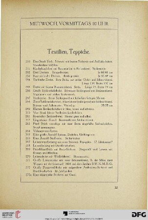 Mittwoch, vormittags 10 Uhr (Nr. 250-376)