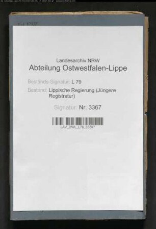 Kommunalwegebau im Amt Schieder - Generalia -, Band 8