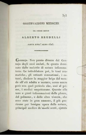 Osservazioni Mediche
