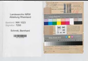 Entnazifizierung Bernhard Schmitt , geb. 23.10.1886 (Oberamtmann)