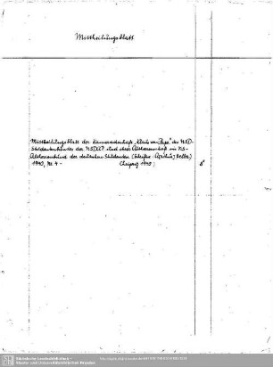Mittheilungsblatt Pape, Klaus