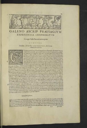 Galeno ascrip. praesagium experientia confirmatum