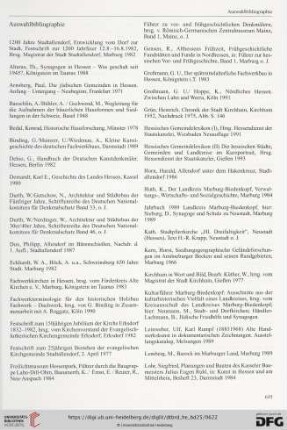 Auswahlbibliographie