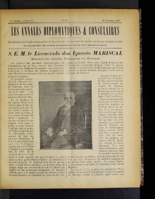 S.E.M. le Licendiado don Ignacio Mariscal