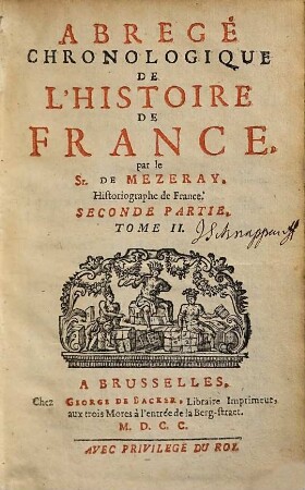 Abrégé chronologique de l'histoire de France, 2