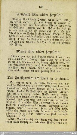 Dumpfiges Bier wieder herzustellen