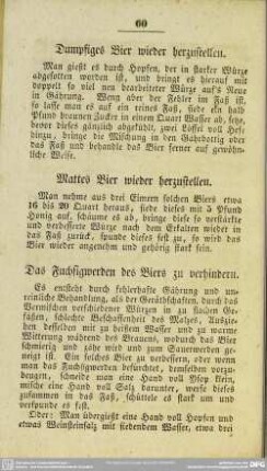 Dumpfiges Bier wieder herzustellen