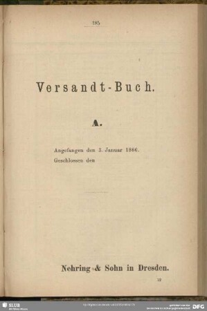 Versandt-Buch