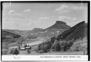 Fels Königstein und Lilienstein. Sächsische Schweiz