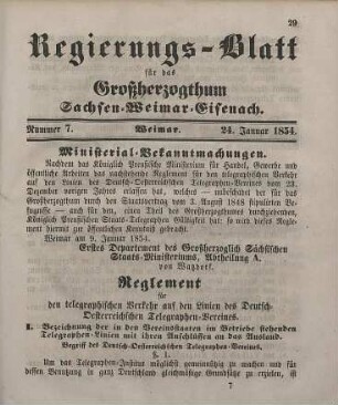 Nr. 7 : 24. Januar 1854