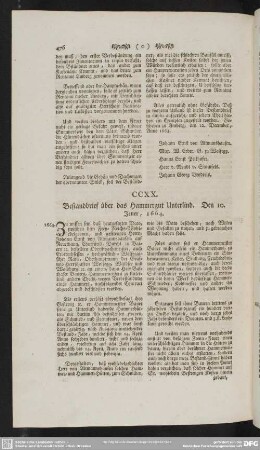 CCXX. Bestandbrief über das Hammergut Unterlind. Den 10. Jener, 1664