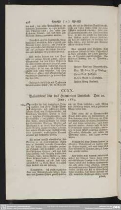 CCXX. Bestandbrief über das Hammergut Unterlind. Den 10. Jener, 1664