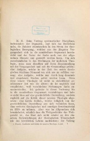Geschichte und Kritik der neueren Theologie, insbesondere der systematischen, seit Schleiermacher