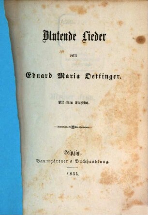 Blutende Lieder