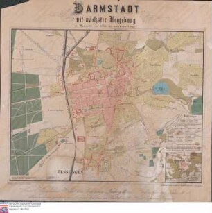 Karte von Darmstadt und Umgebung