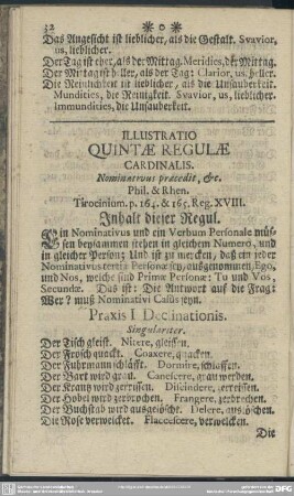 Illustratio Quintae Regulae Cardinalis. Nominativus praecedit, [et]c.