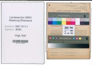 Entnazifizierung Karl Vogt , geb. 12.04.1900 (Bauhelfer)