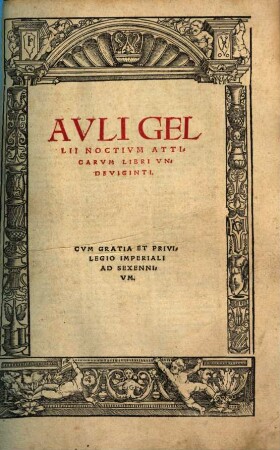 Avli Gellii Noctivm Atticarvm Libri Undeviginti