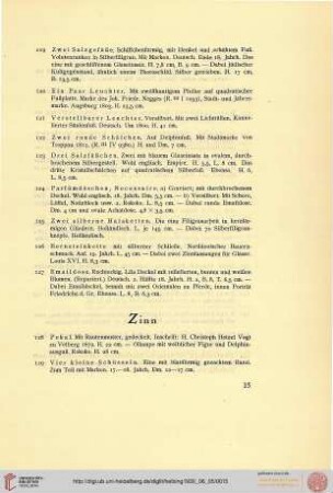 Zinn (Nr. 128-145a)