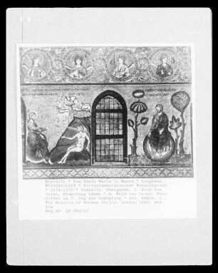 Mosaikprogramm — Bilder im Langhaus — Altes Testament — Südseite, Obergaden, 7. Feld von Osten: Erweckung Adams