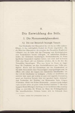 II. Die Entwicklung des Stils.