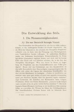 II. Die Entwicklung des Stils.