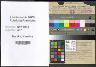 Entnazifizierung Karoline Hantke , geb. 09.02.1886 ()