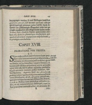 Caput XVIII. De Probatione Per Testes.