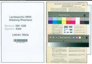 Entnazifizierung Maria Leenen , geb. 04.07.1901 ()