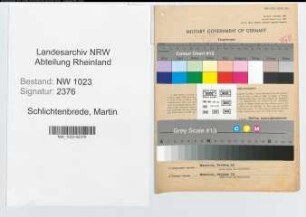Entnazifizierung Martin Schlichtenbrede , geb. 17.02.1897 (Kaufmann)