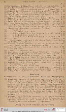 Mannheim (Nr. 556 - 663)