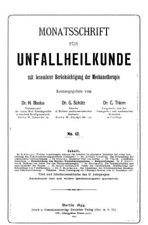 No. 12. Berlin, 20. December 1895. II. Jahrgang.