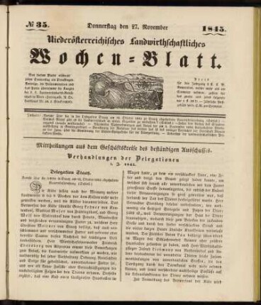 No 35. Donnerstag den 27. November 1845
