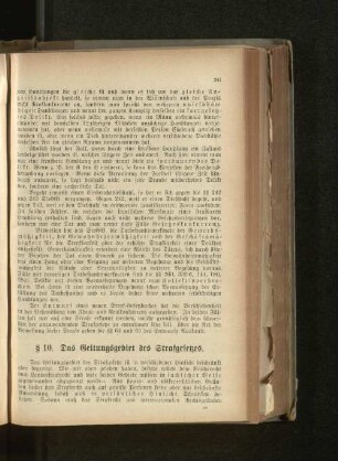 § 10. Das Geltungsgebiet des Strafgesetzes.