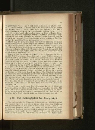 § 10. Das Geltungsgebiet des Strafgesetzes.