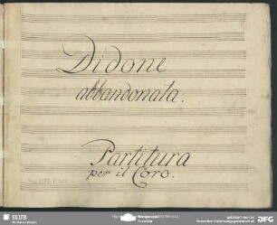 Didone abbandonata. Excerpts. Arr - Mus.4888-F-504 : V (6), Coro, pf