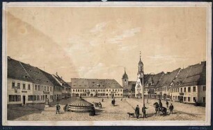 Der Marktplatz in Wilsdruff
