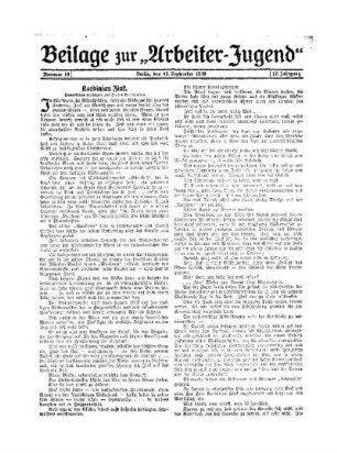 Beilage zur "Arbeiter-Jugend"