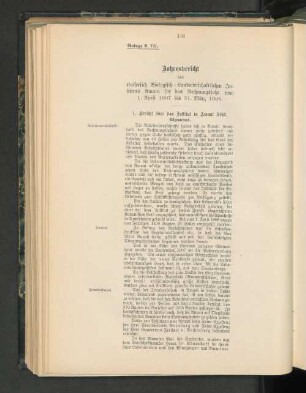 Jahresbericht des Kaiserlich Biologisch-Landwirtschaftlichen Instituts Amani für das Rechnungsjahr vom 1. April 1907 bis 31. März 1908.