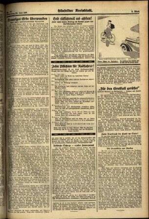 Zweite Ausgabe vom Donnerstag, den 30. Juni 1938.