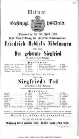Nibelungen Erster Theil: Der gehörnte Siegfried