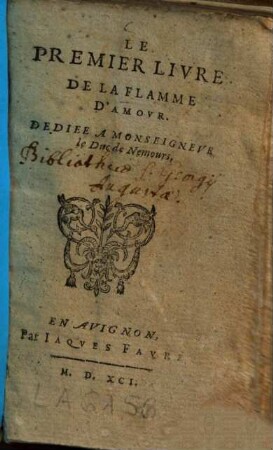 Le ... Livre De La Flamme D'Amour, 1