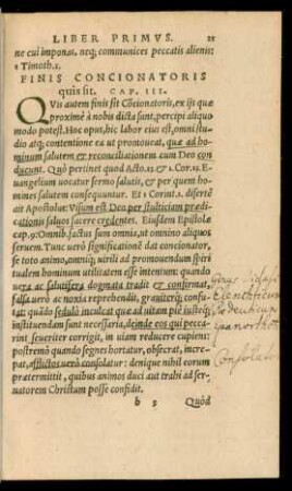 Finis Concionatoris quis sit. Cap. III.