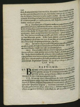Cap. XVII. De Baptismo